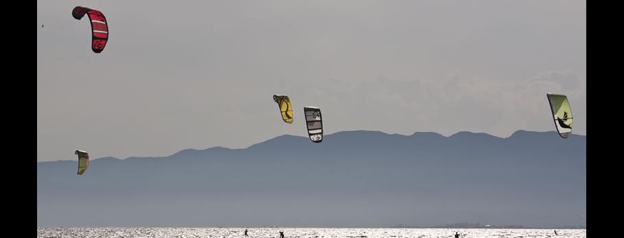 Kite surf a la badia dels Alfacs